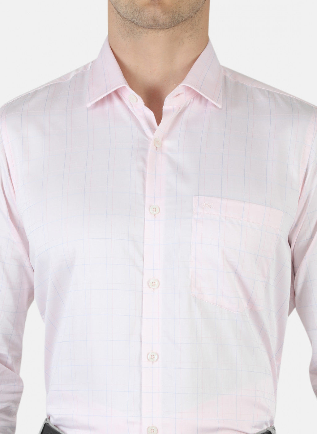 Men Pink Check Shirt