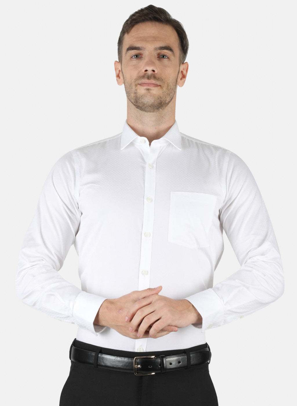 Men White Printed Shirt