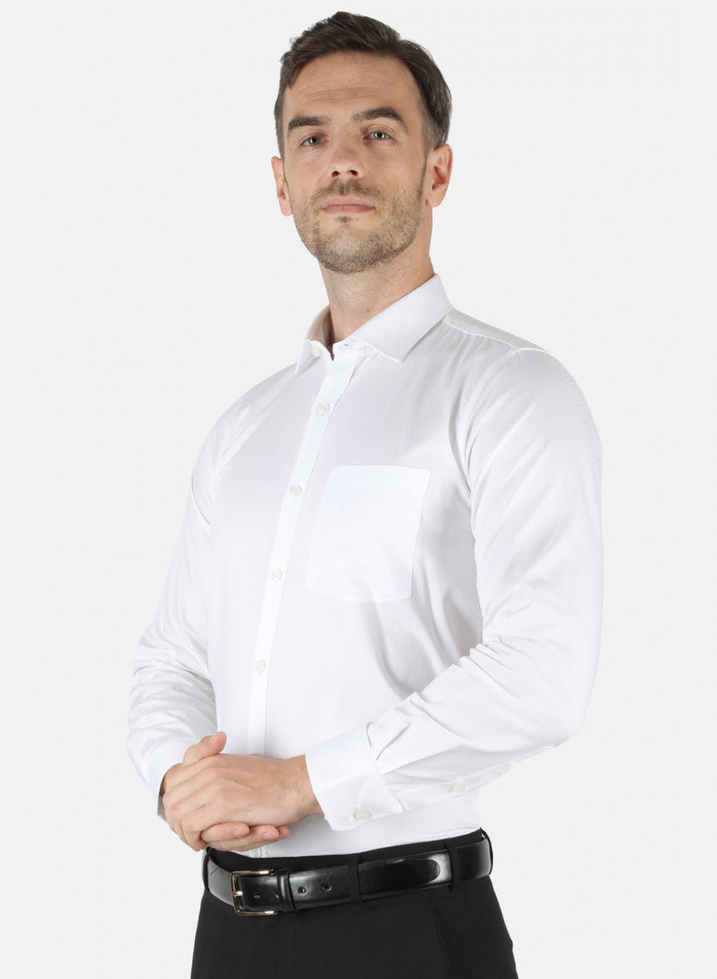 Men White Printed Shirt