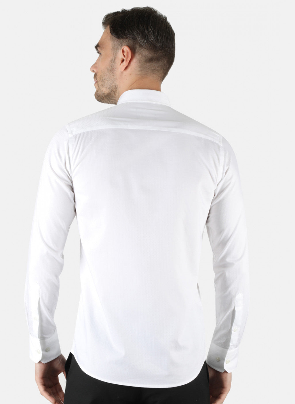 Men White Printed Shirt