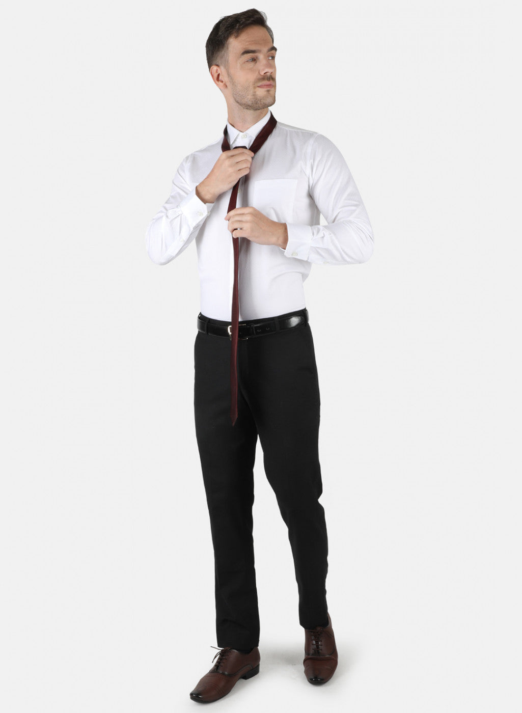 Men White Printed Shirt