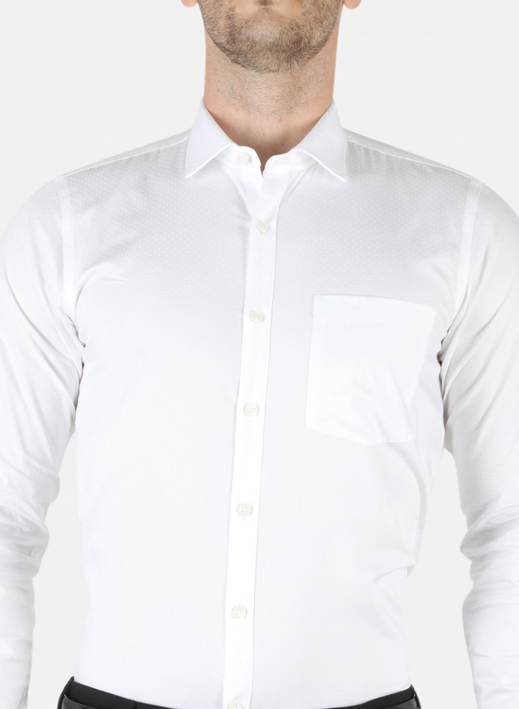 Men White Printed Shirt