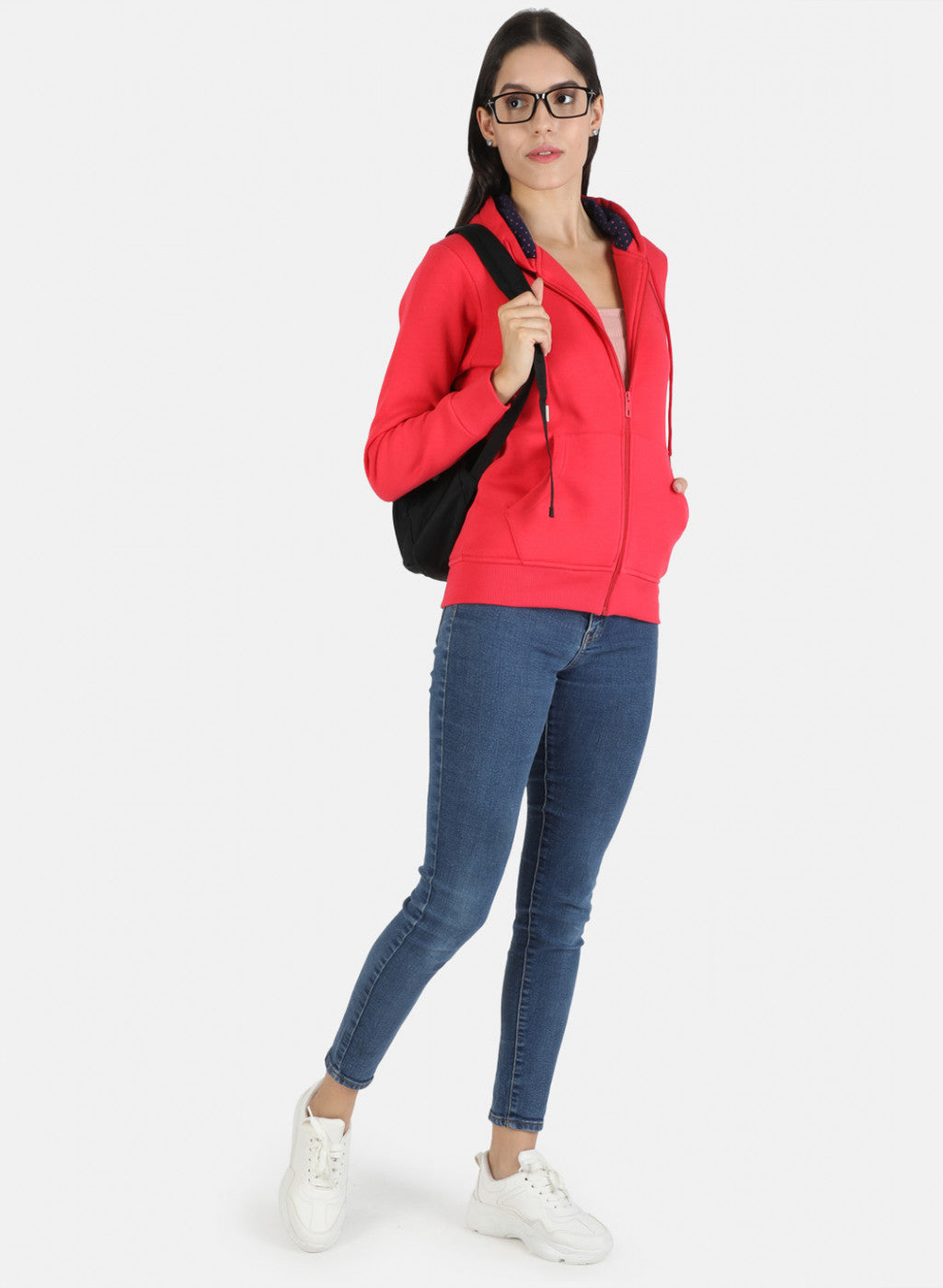 Women Pink Solid Sweatshirt