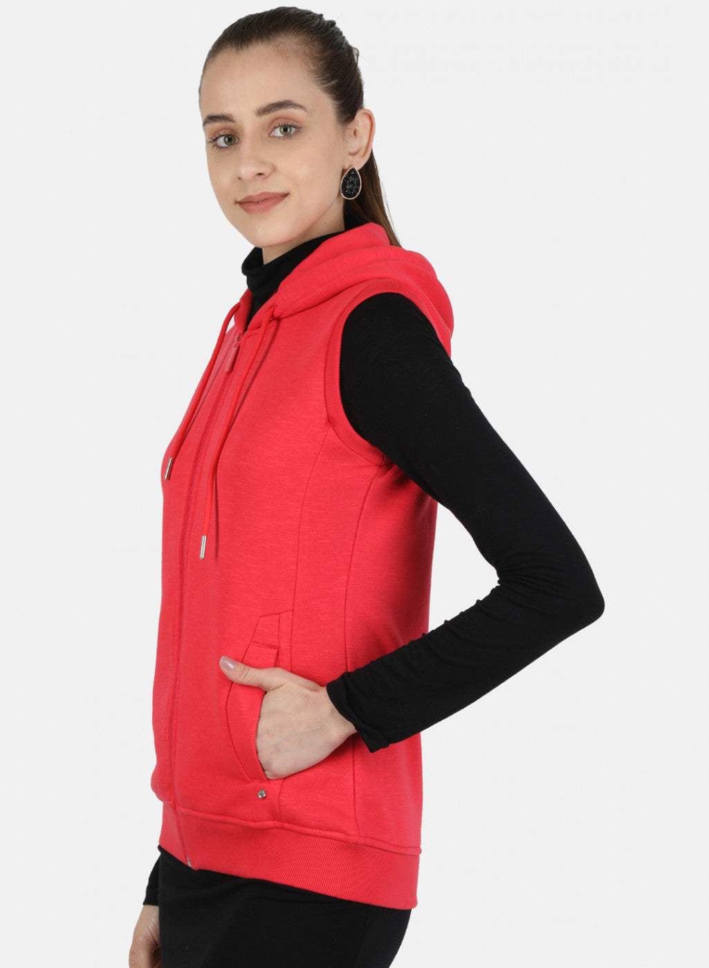 Women Pink Solid Sweatshirt