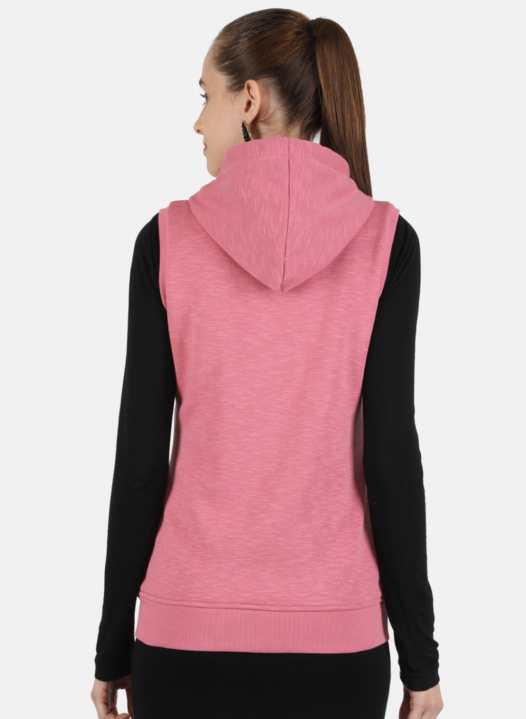 Women Pink Solid Sweatshirt