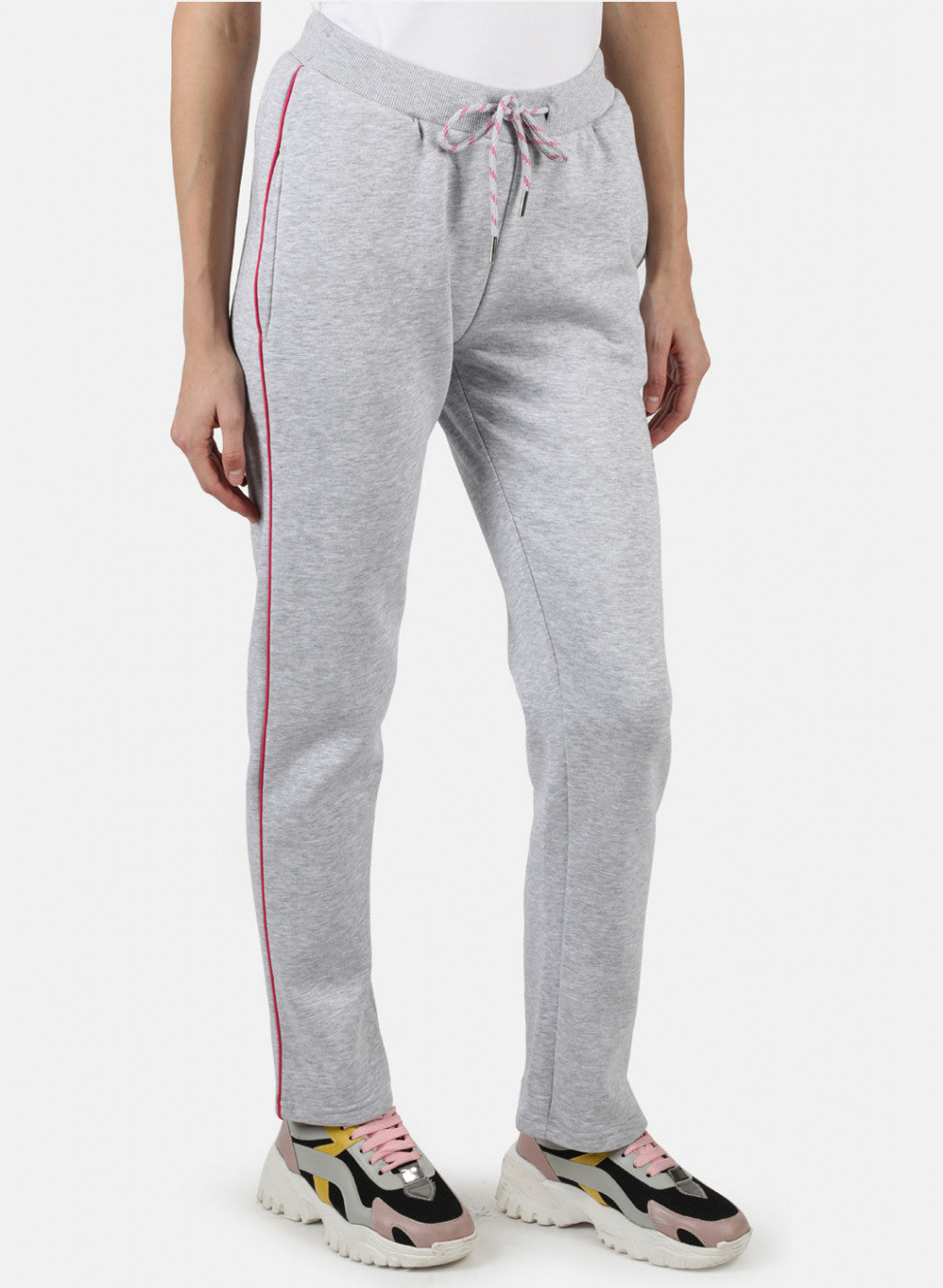 Women Grey Solid Winter Lower