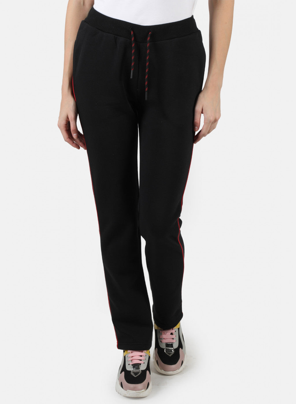 Women Black Solid Winter Lower