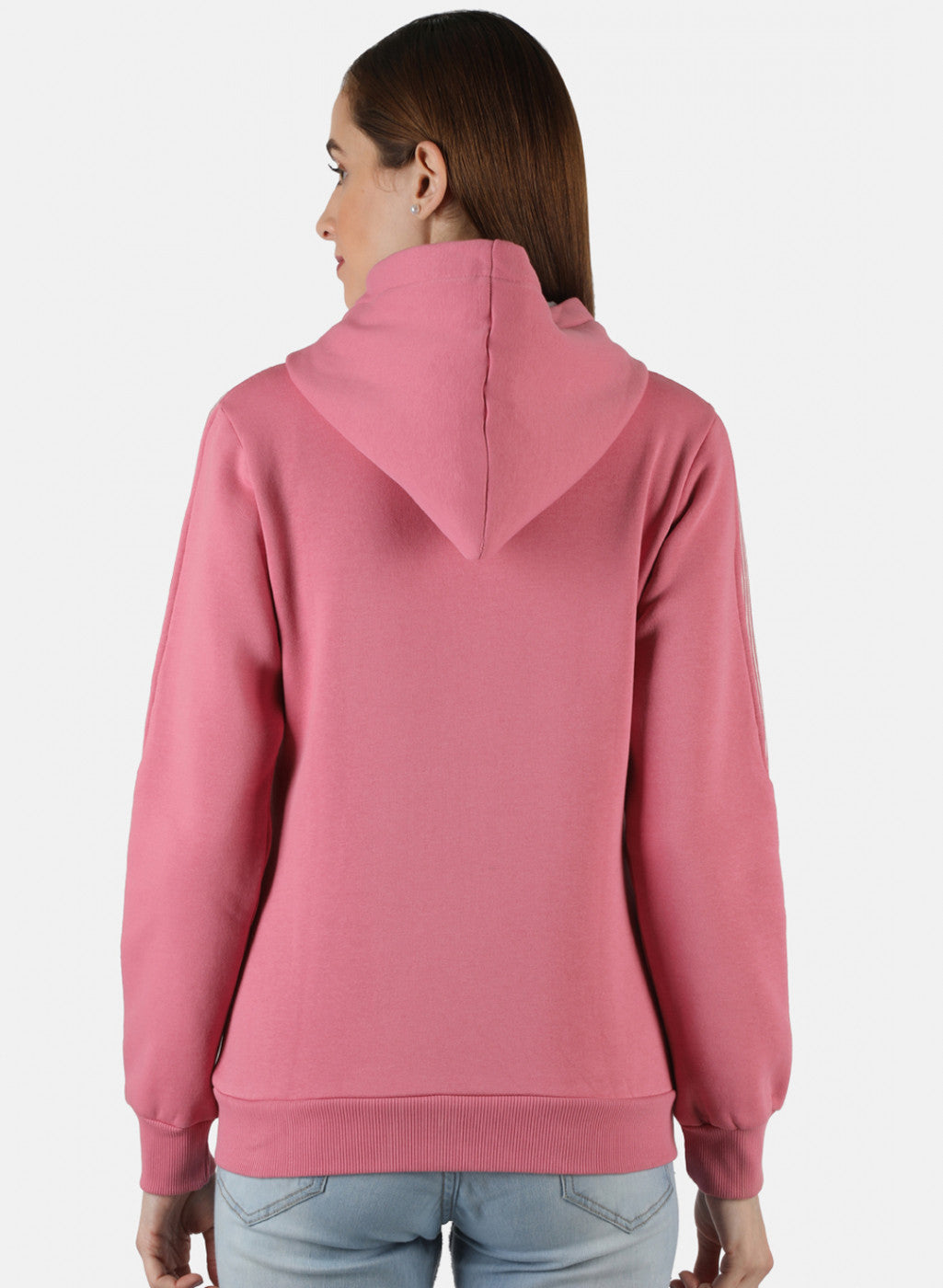 Women Pink Solid Sweatshirt