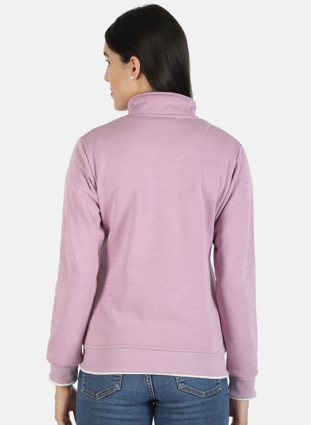 Women Purple Solid Sweatshirt
