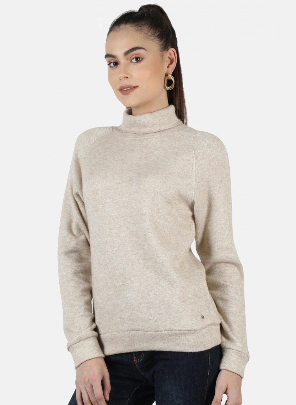 Women Beige Solid Sceavy