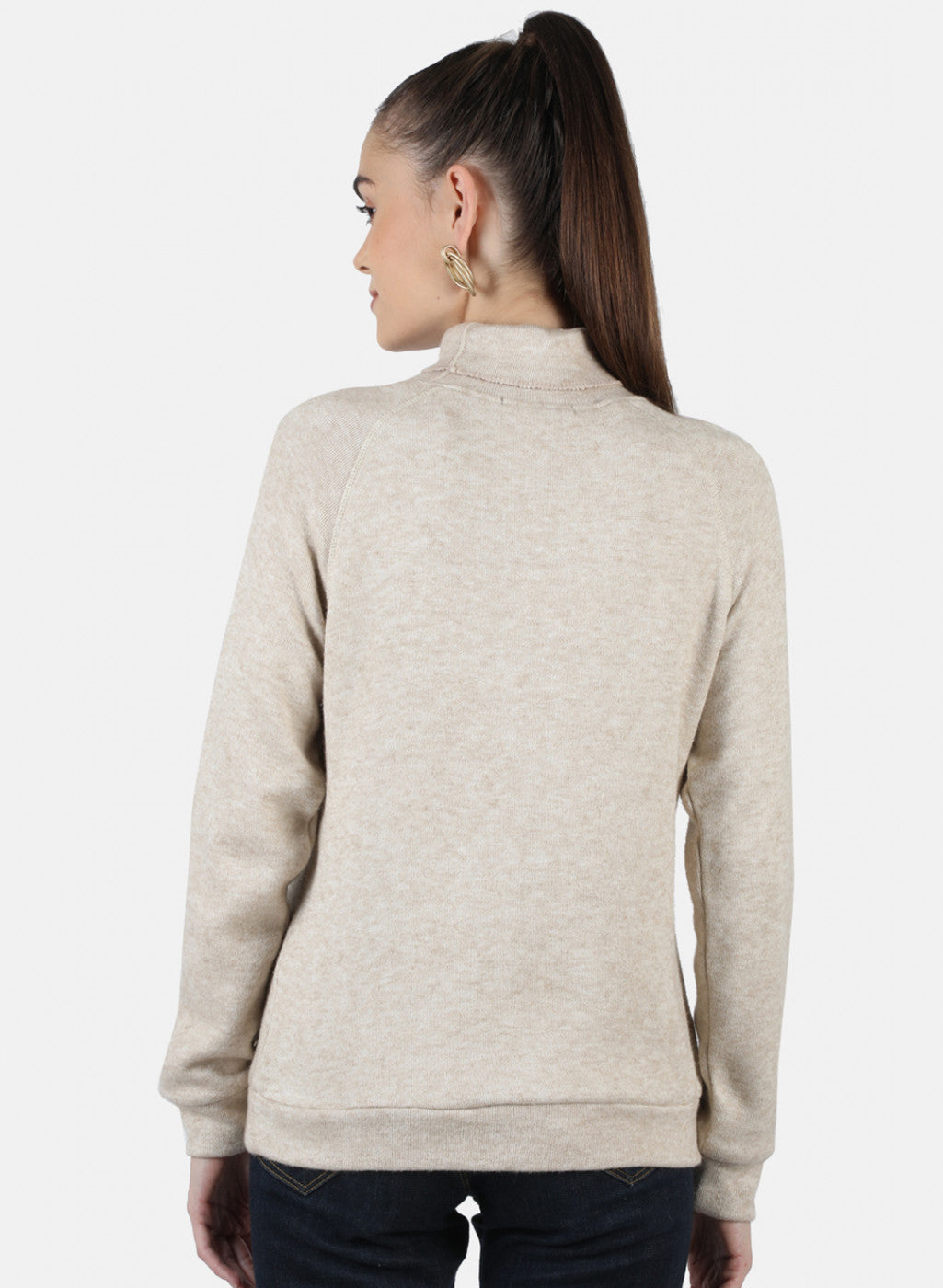 Women Beige Solid Sceavy