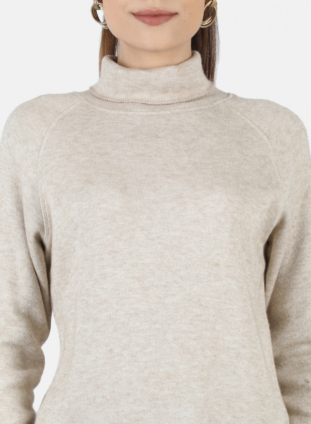 Women Beige Solid Sceavy