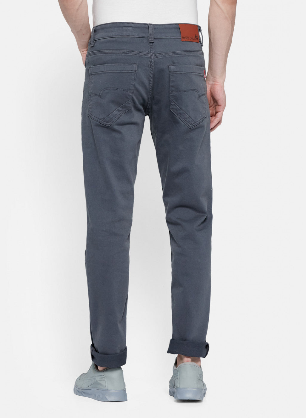 Mens Grey Skinny Fit Trouser