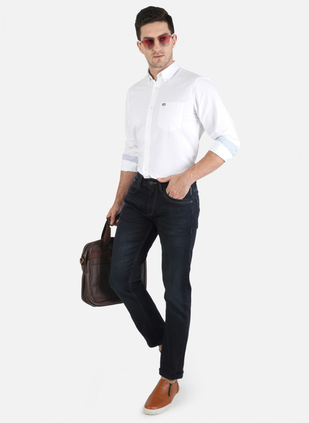 Men Blue Narrow Fit Denim