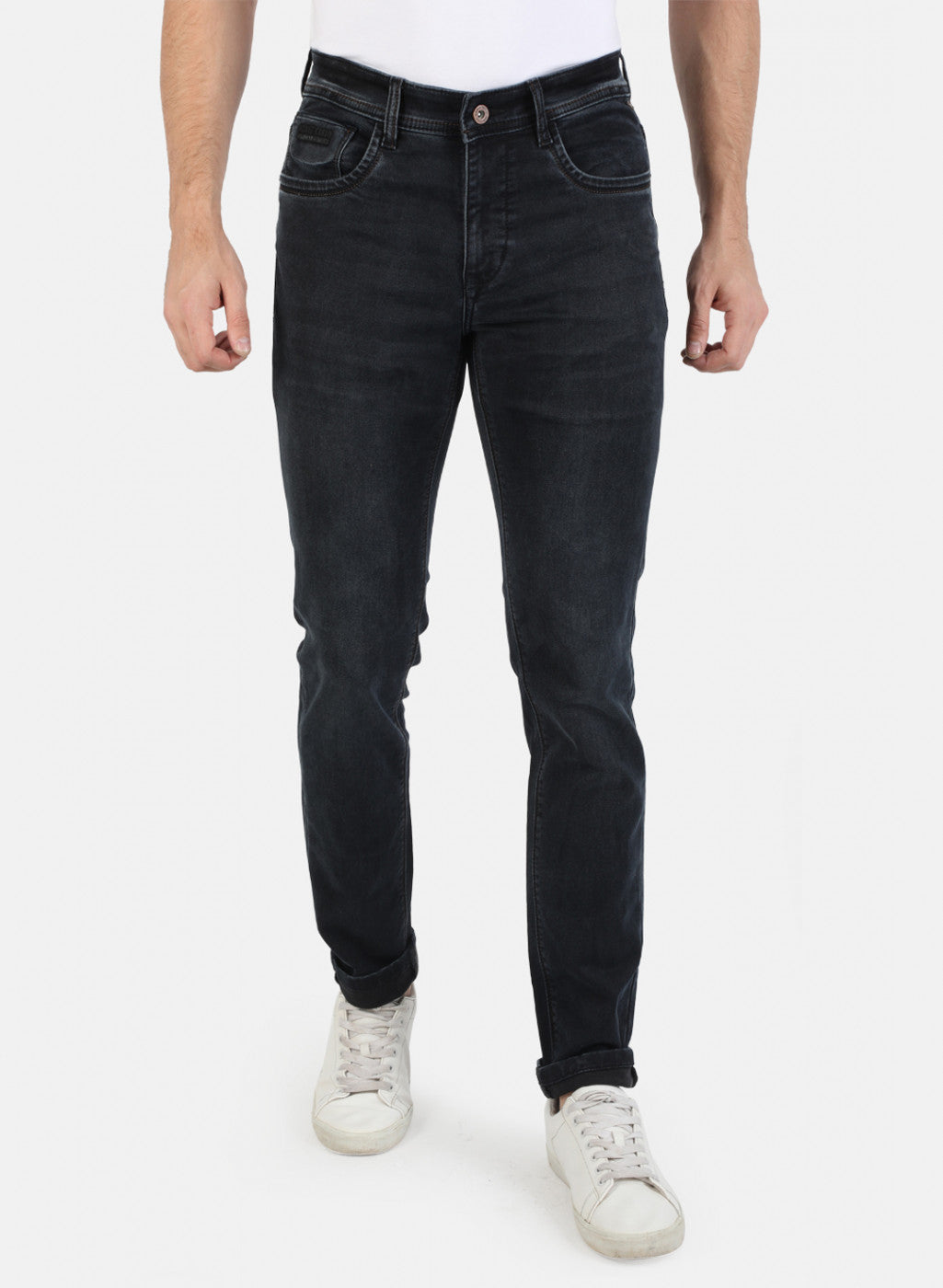 Men Grey Narrow Fit Denim