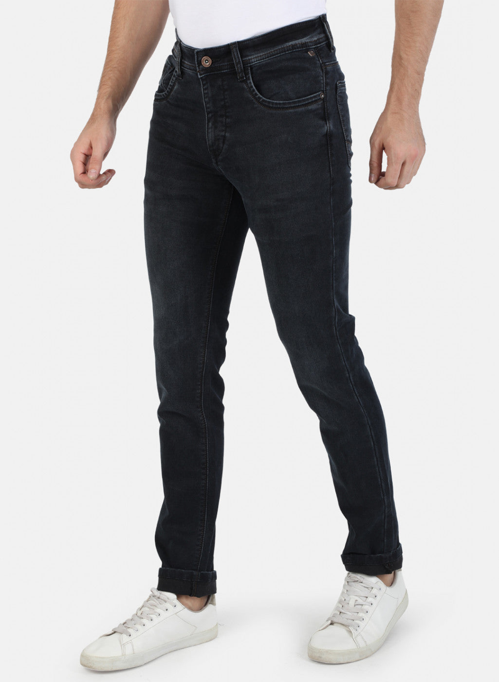 Men Grey Narrow Fit Denim