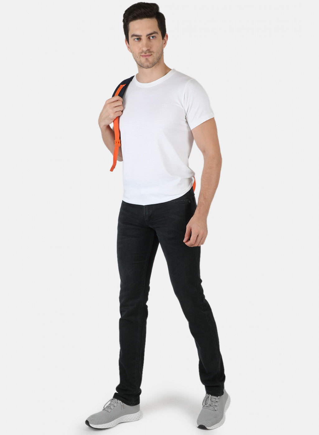 Men Grey Narrow Fit Denim