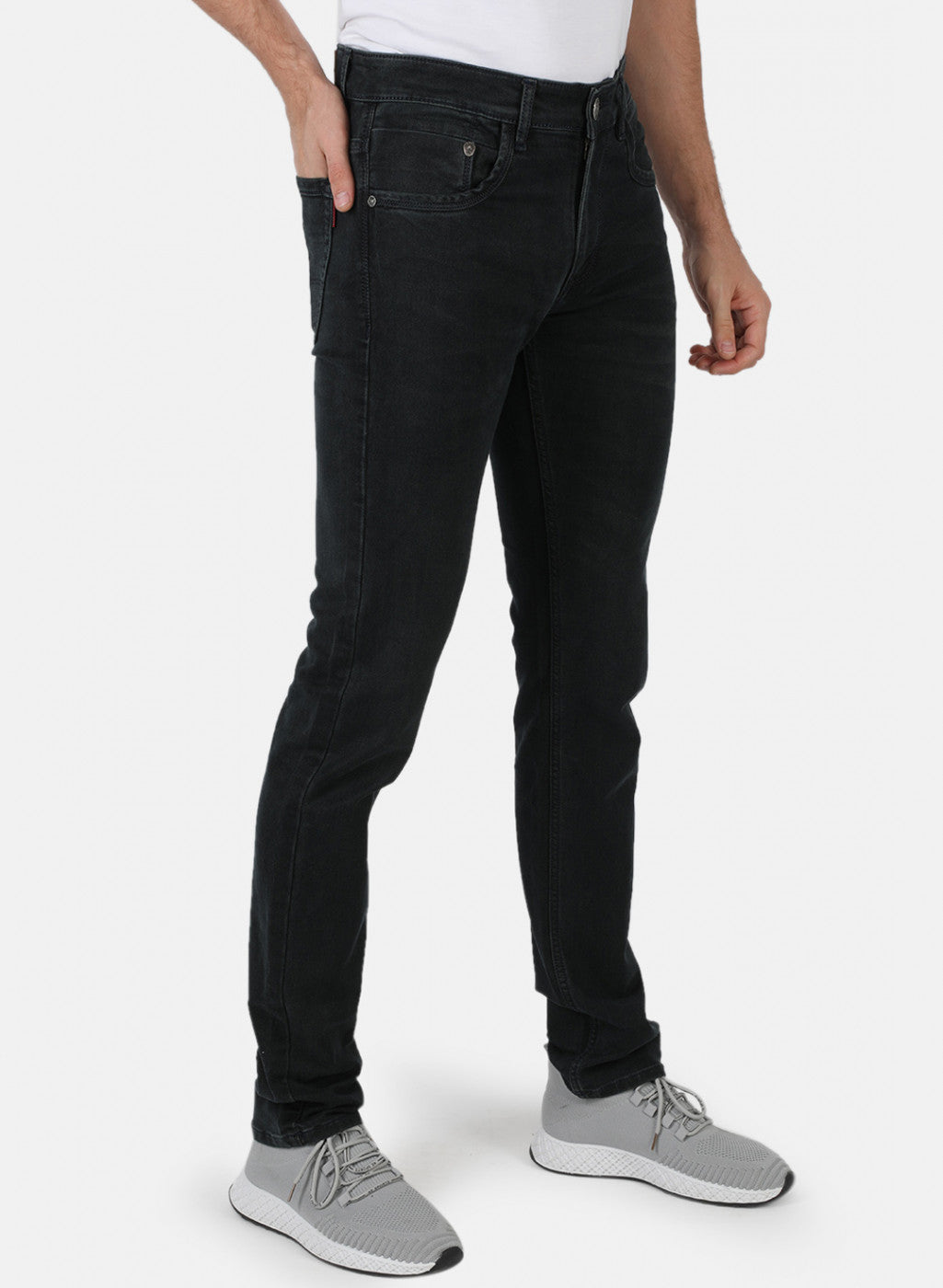 Men Grey Narrow Fit Denim