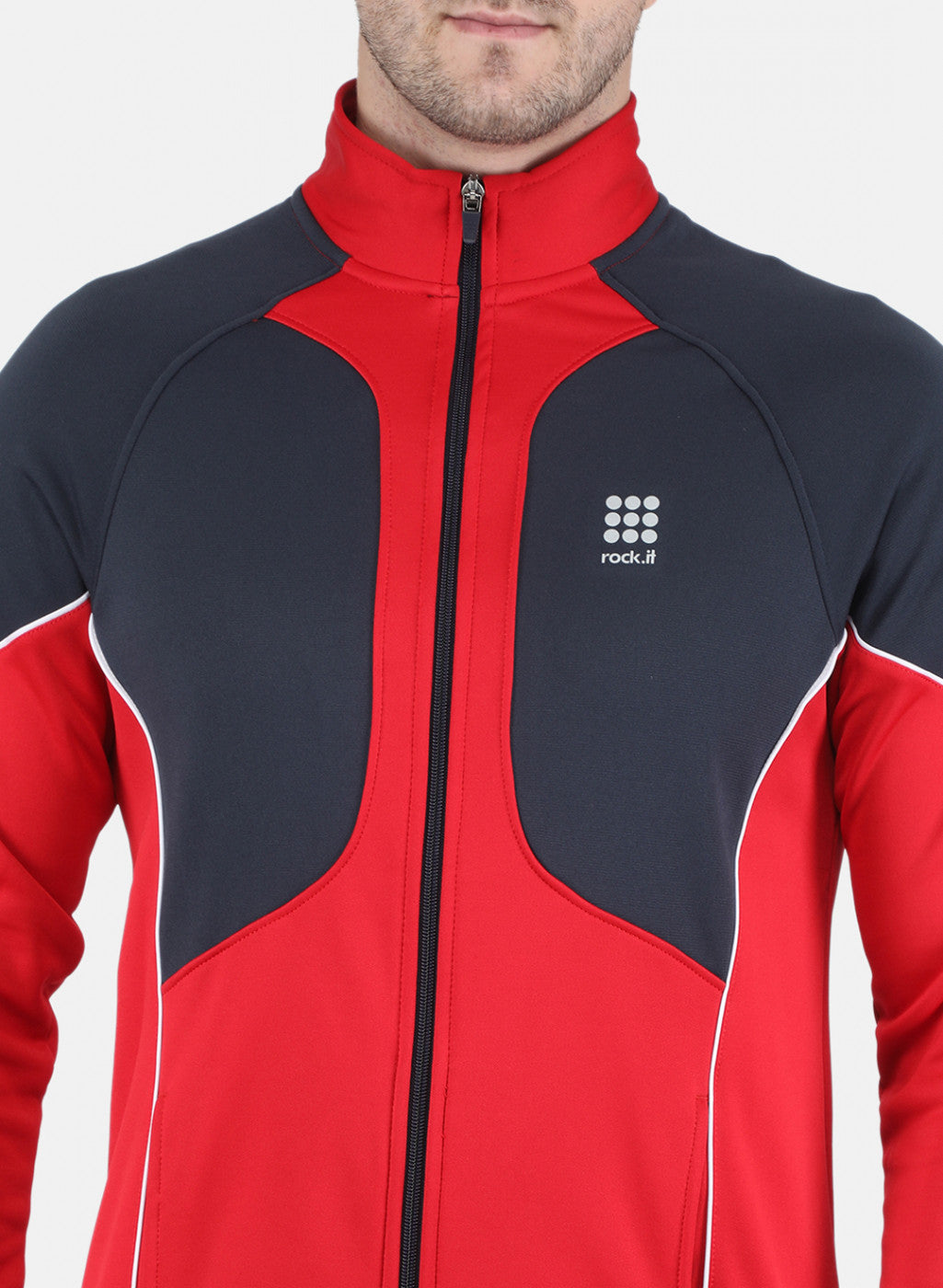 Rock.it Men Red Solid Tracksuit