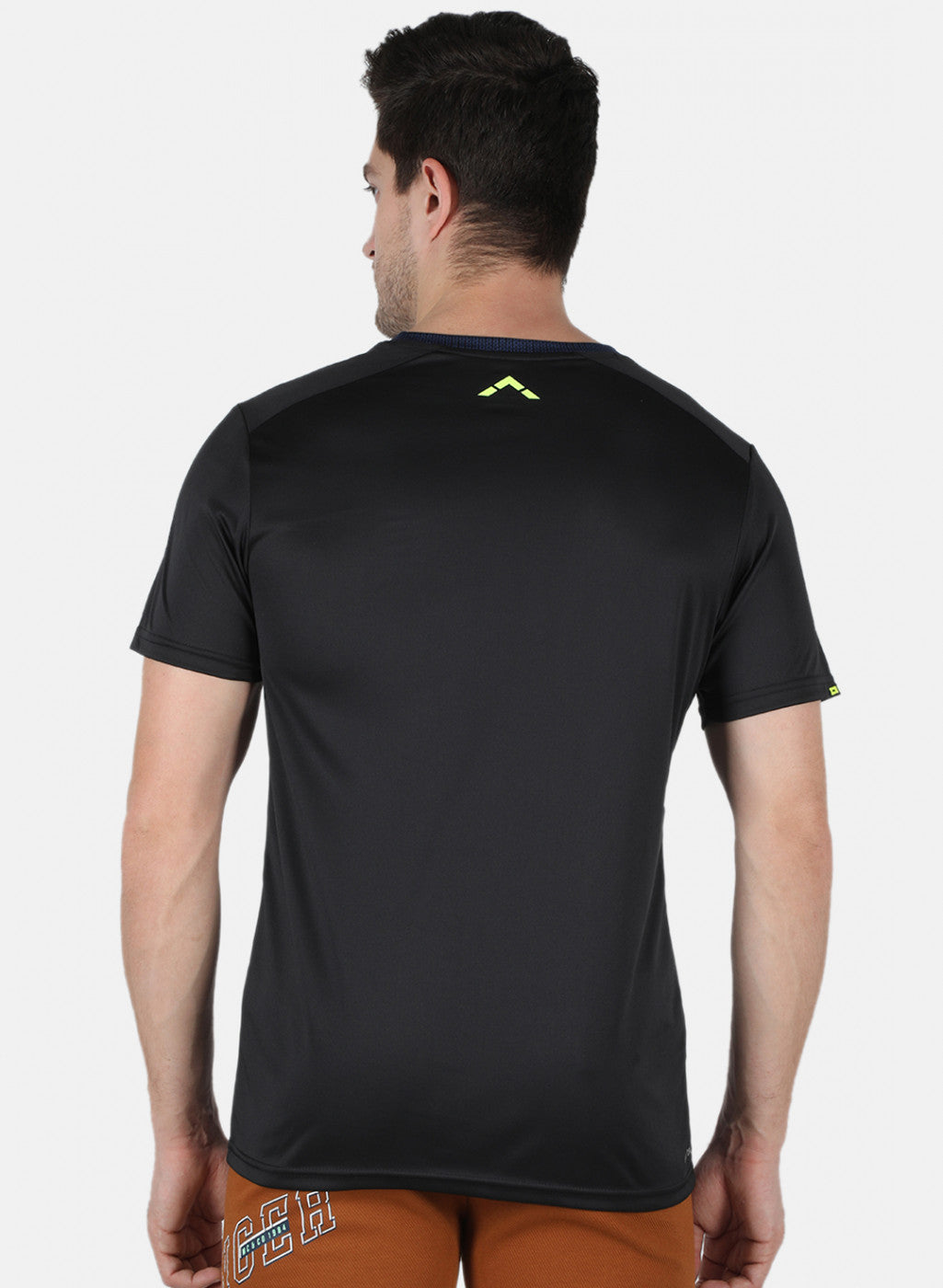 Rock.it Men Navy Blue Self Design Round Neck T-Shirt