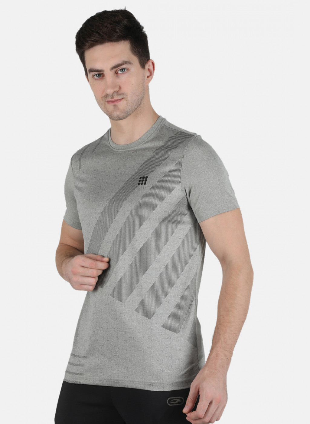 Rock.it Men Grey Printed Round Neck T-Shirt