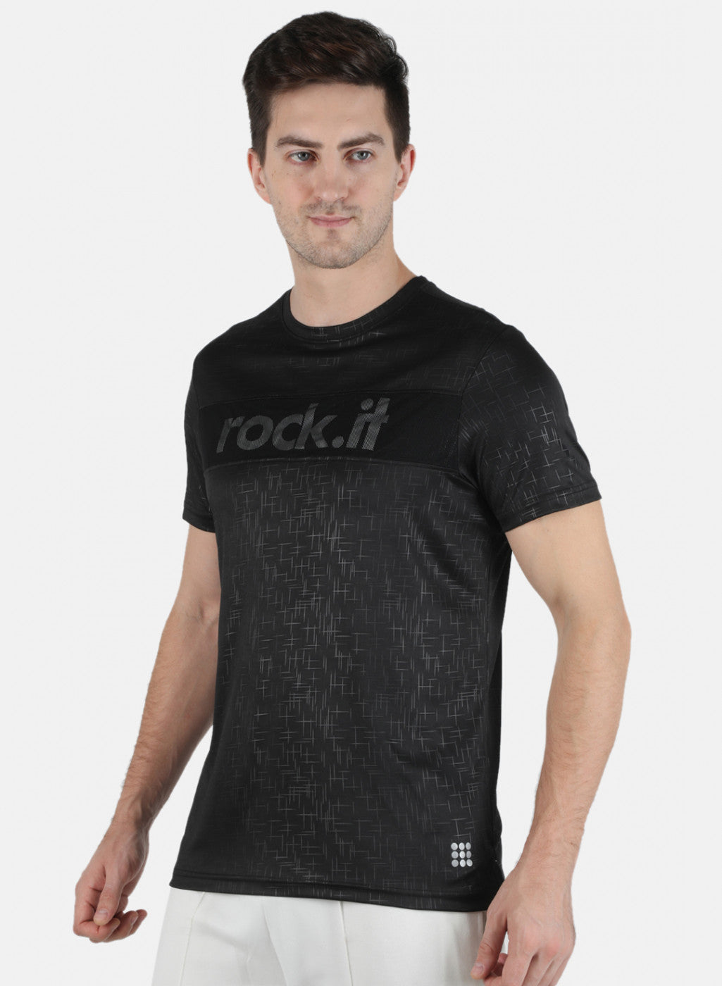 Rock.it Men Black Printed Round Neck T-Shirt