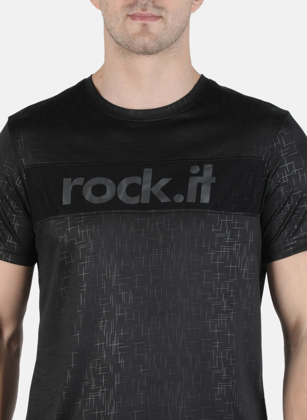 Rock.it Men Black Printed Round Neck T-Shirt