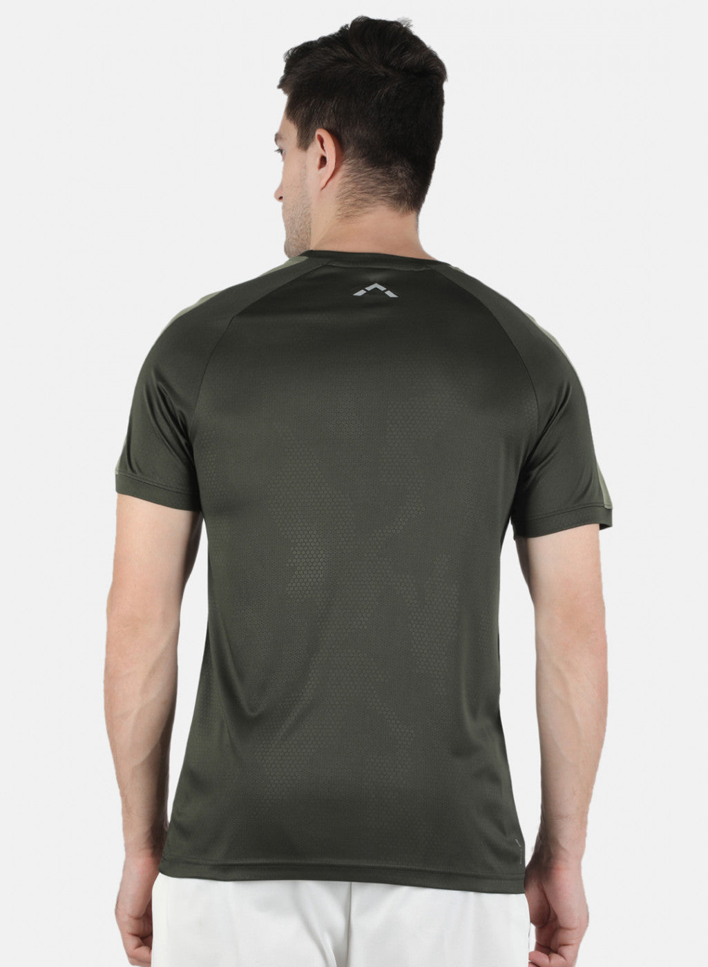 Rock.it Men Olive Plain Round Neck T-Shirt