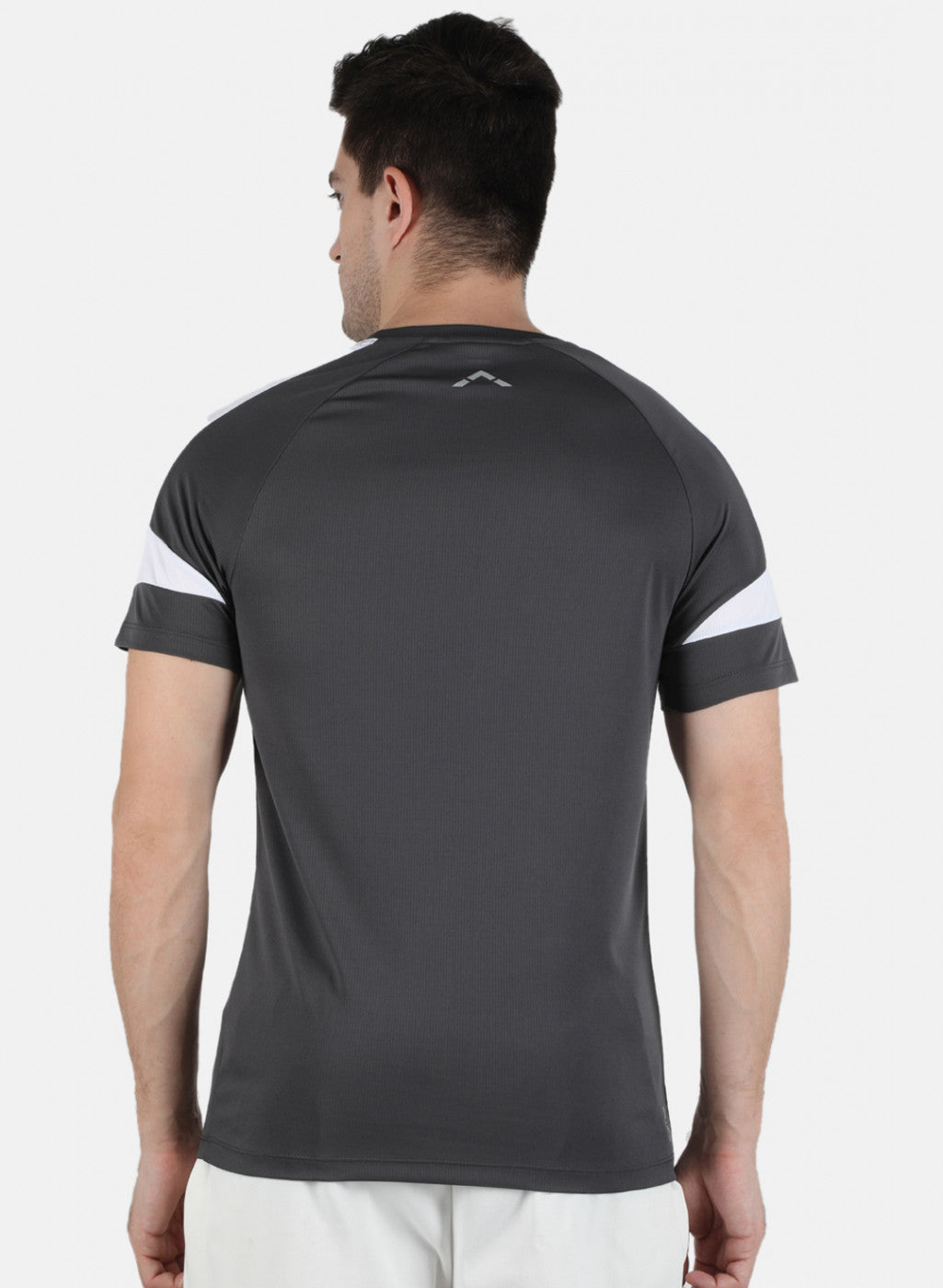 Rock.it Men Grey Self Design Round Neck T-Shirt