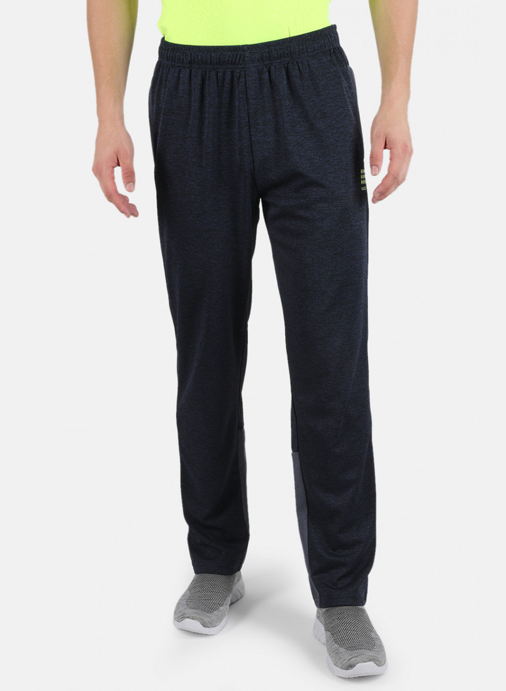 Rock.it Men Navy Blue Self Design Track Pant