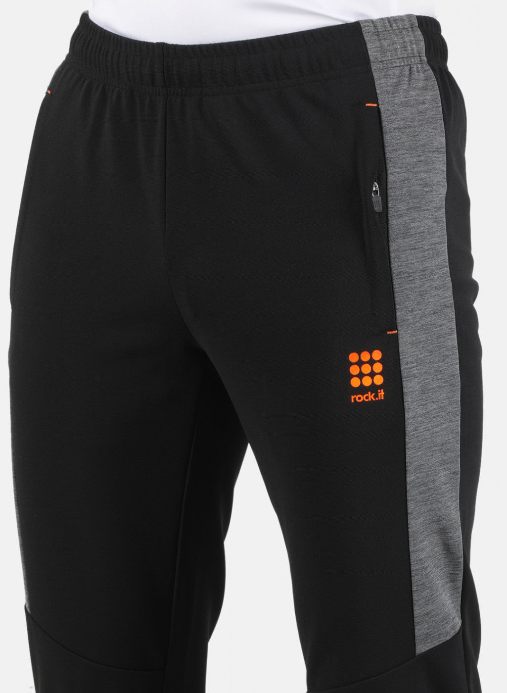 Rock.it Men Black Self Design Track Pant