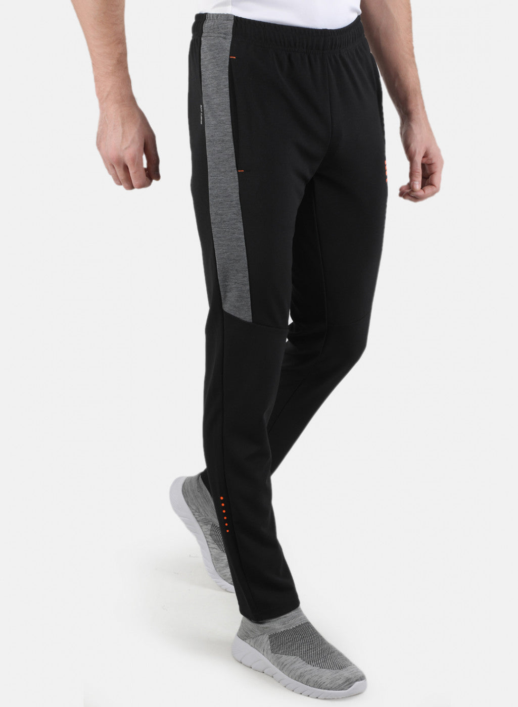 Rock.it Men Black Self Design Track Pant
