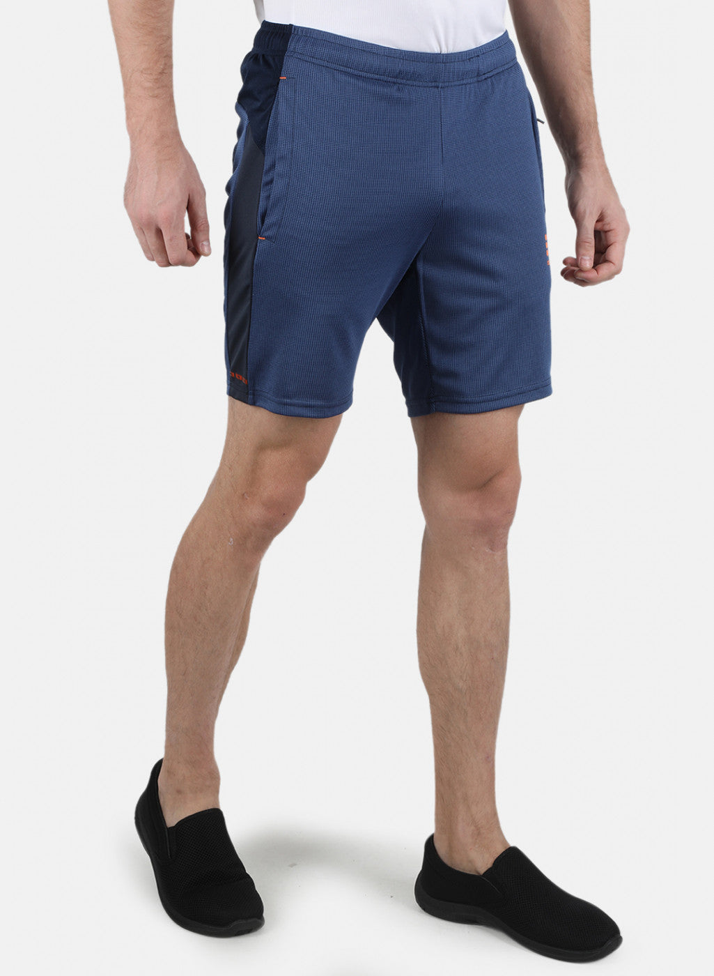 Rock.it Men Royal Blue Self Design Shorts