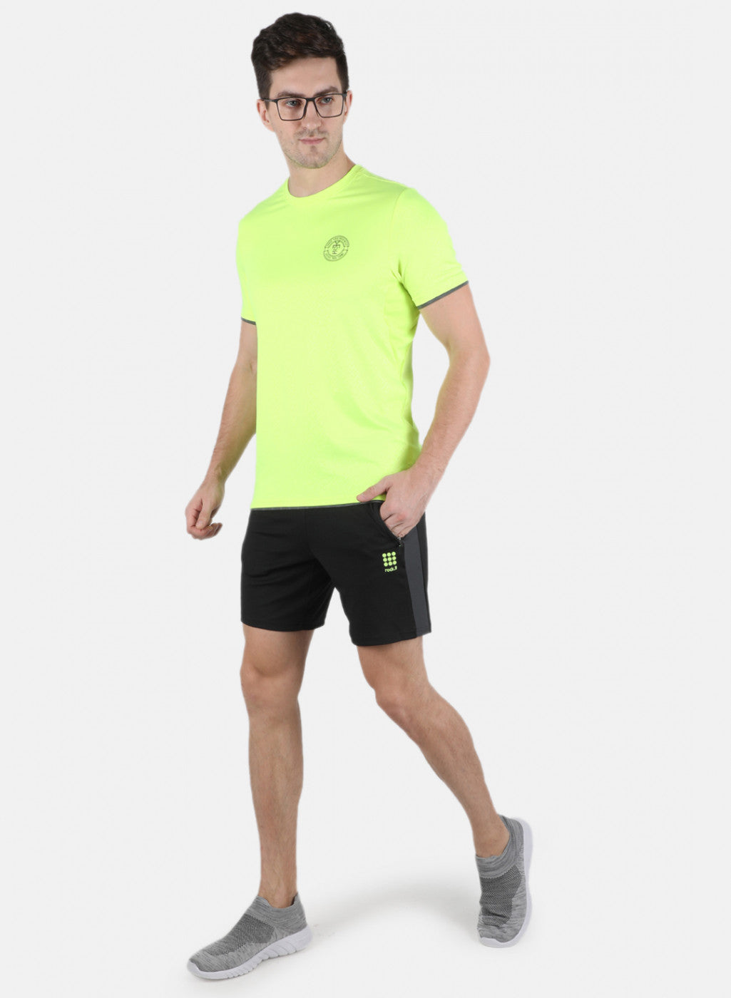 Rock.it Men Black Self Design Shorts