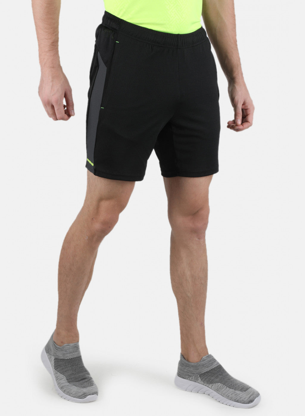 Rock.it Men Black Self Design Shorts