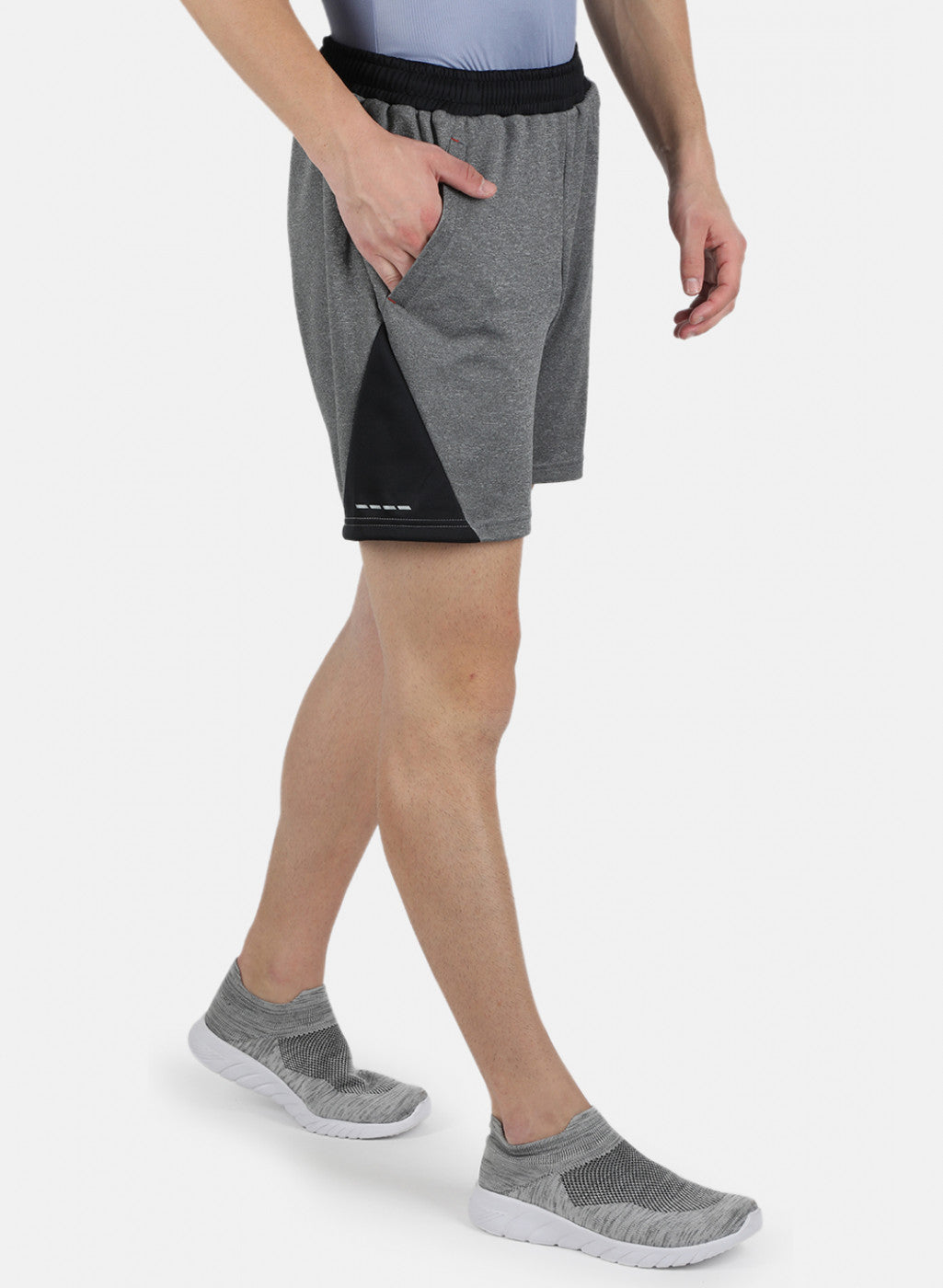 Rock.it Men Grey Self Design Shorts
