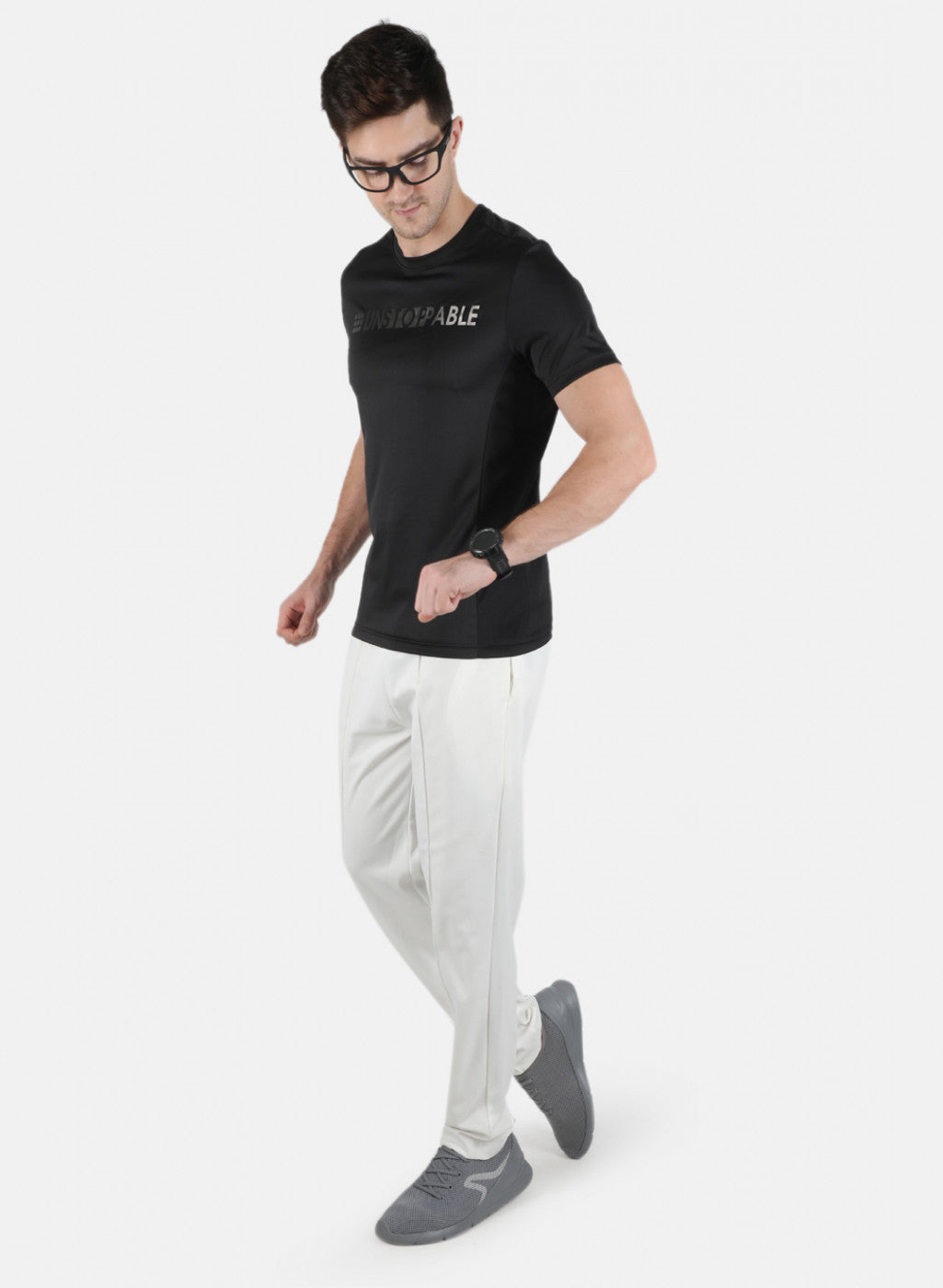 Rock.it Men Black Printed Round Neck T-Shirt