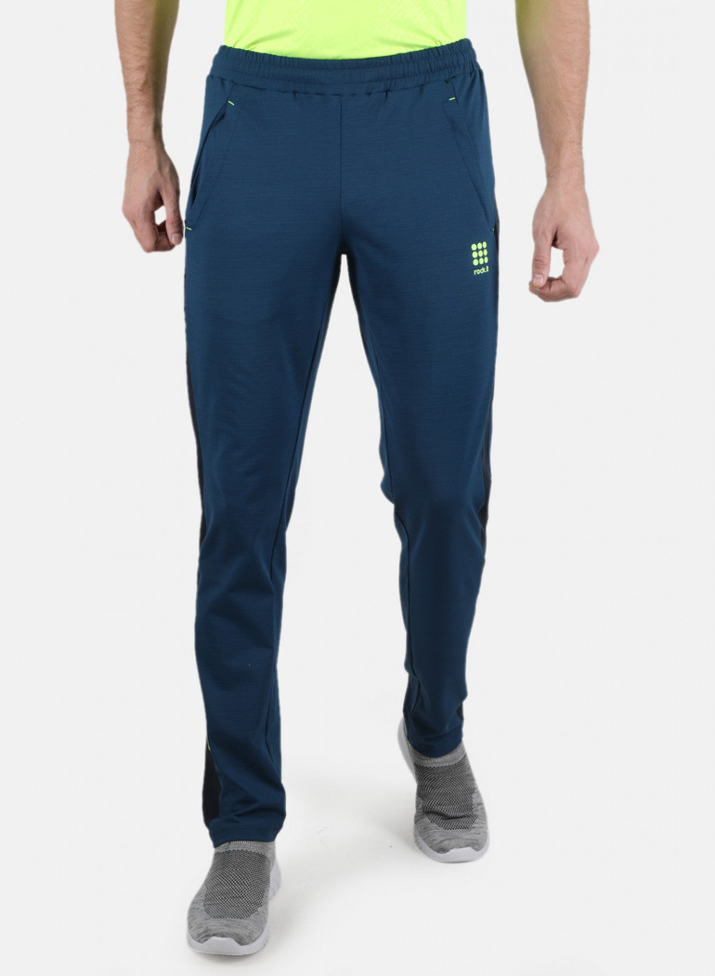 Rock.it Men Blue Self Design Track Pant
