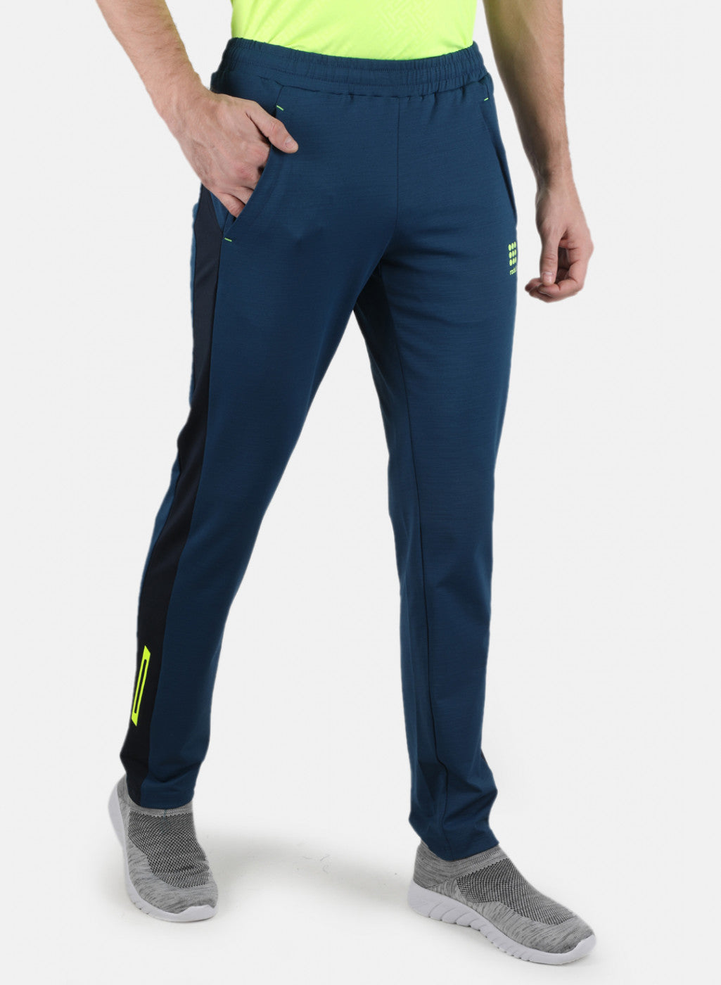 Rock.it Men Blue Self Design Track Pant