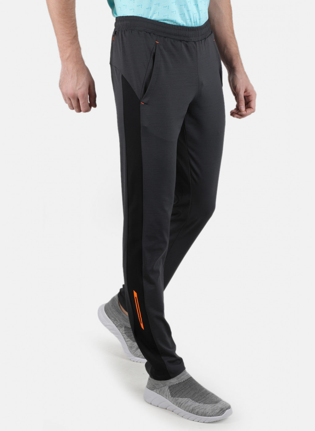Rock.it Men Grey Self Design Track Pant