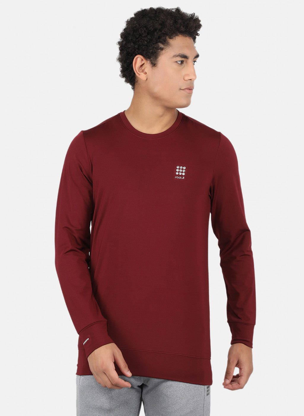 Rock.it Men Maroon Printed Sweatshirt