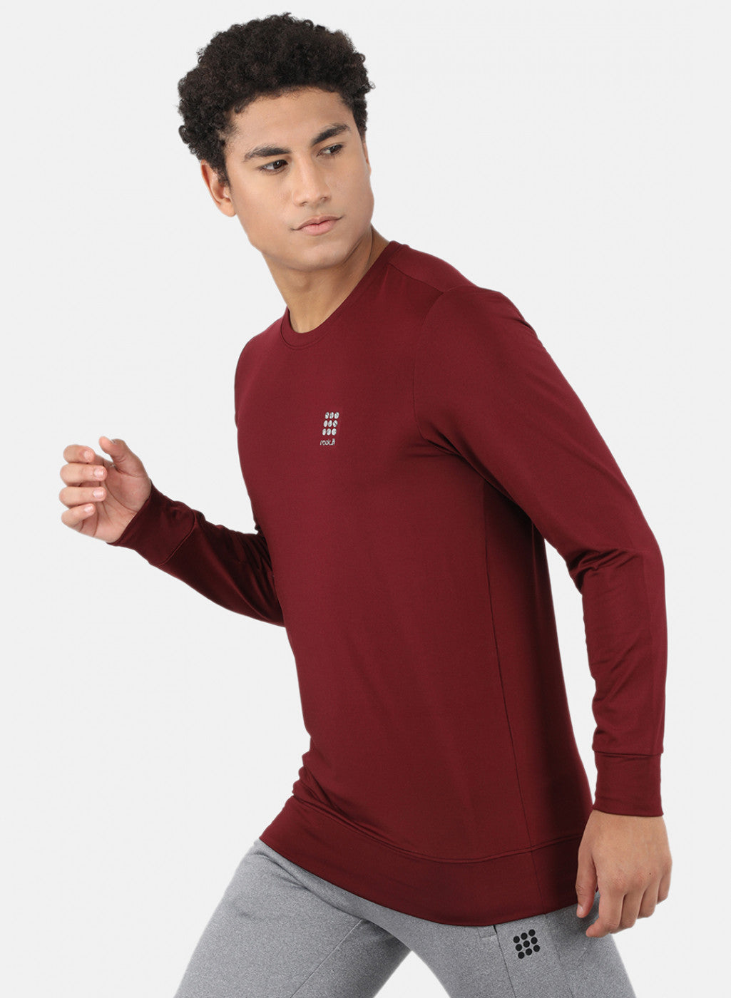 Rock.it Men Maroon Printed Sweatshirt