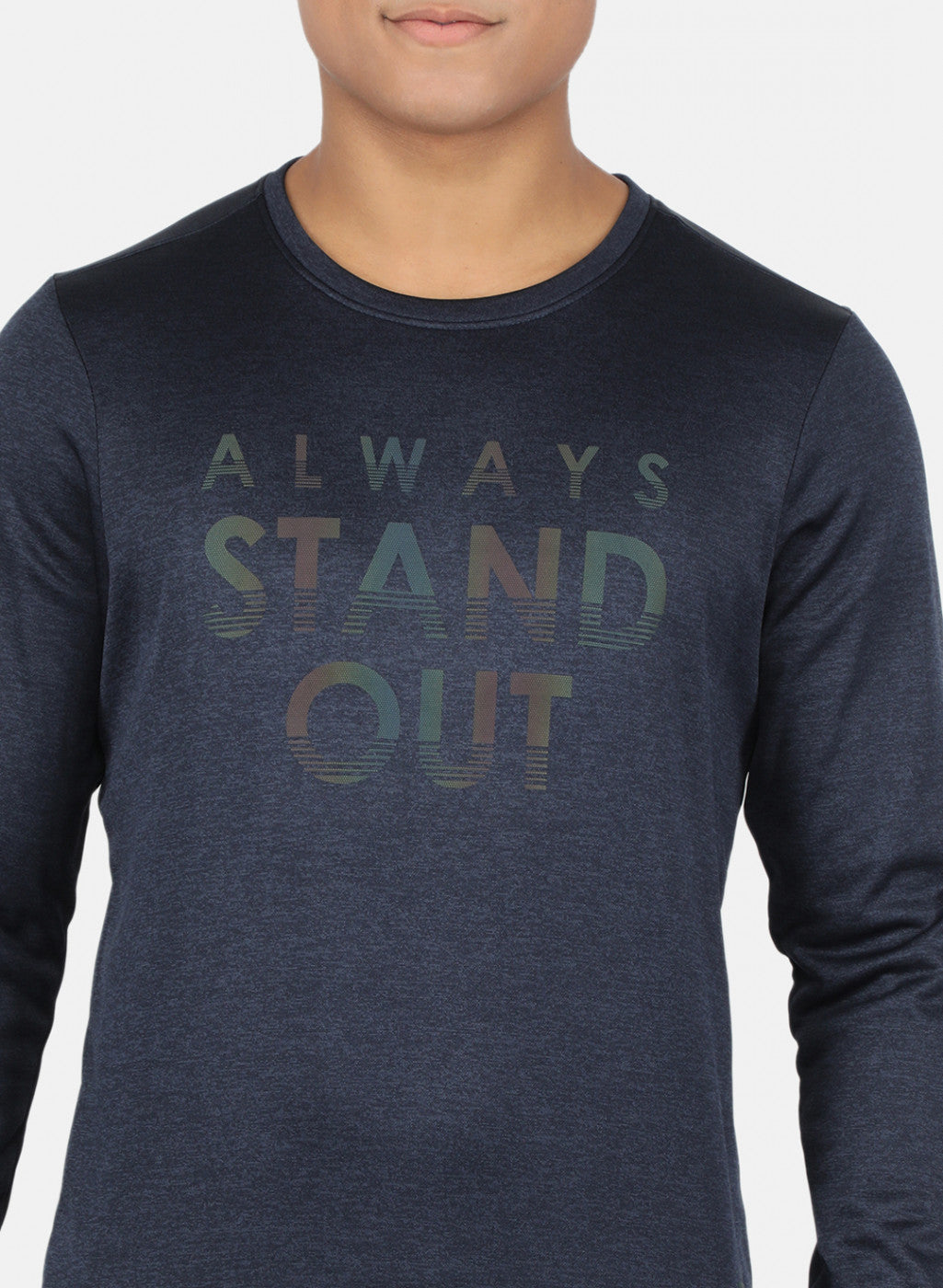 Rock.it Men Navy Blue Printed Sweatshirt