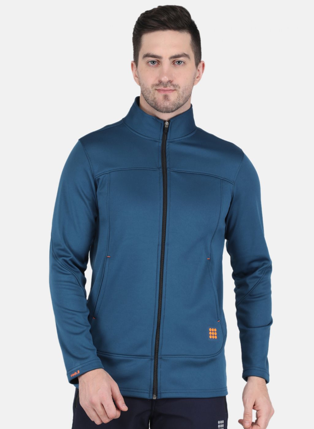 Rock.it Men Blue Solid Sweatshirt