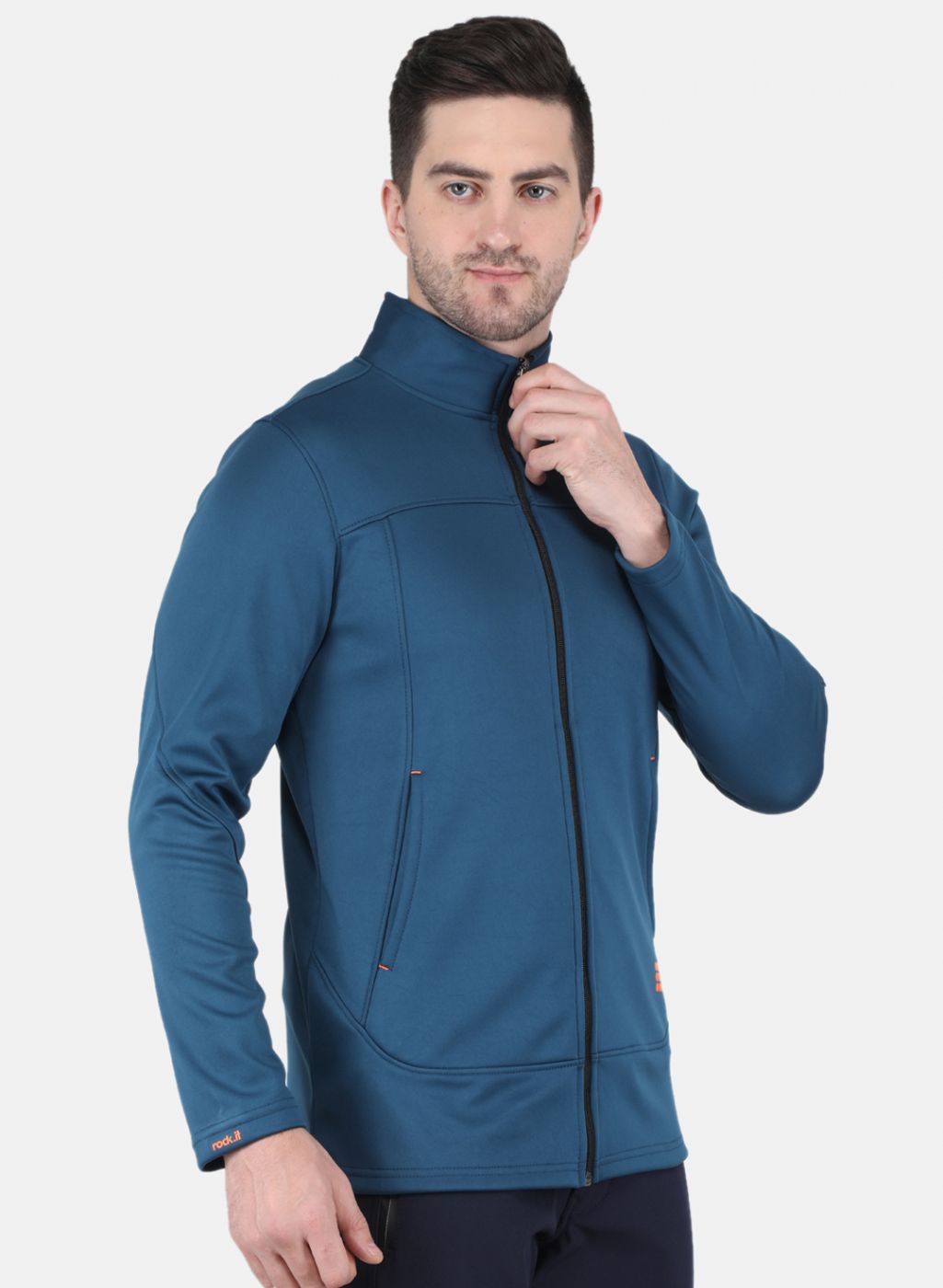 Rock.it Men Blue Solid Sweatshirt