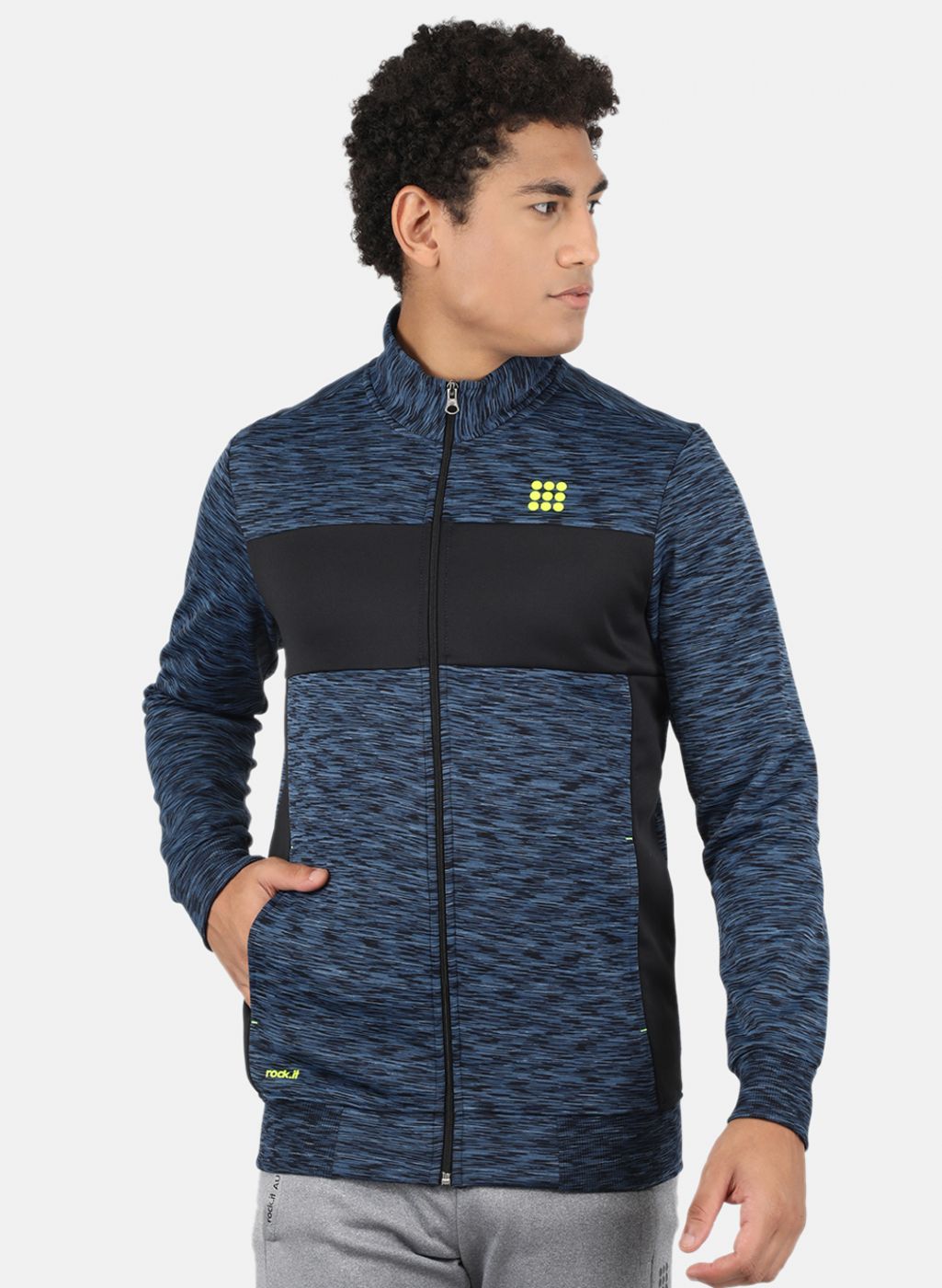 Rock.it Men Navy Blue Printed Sweatshirt