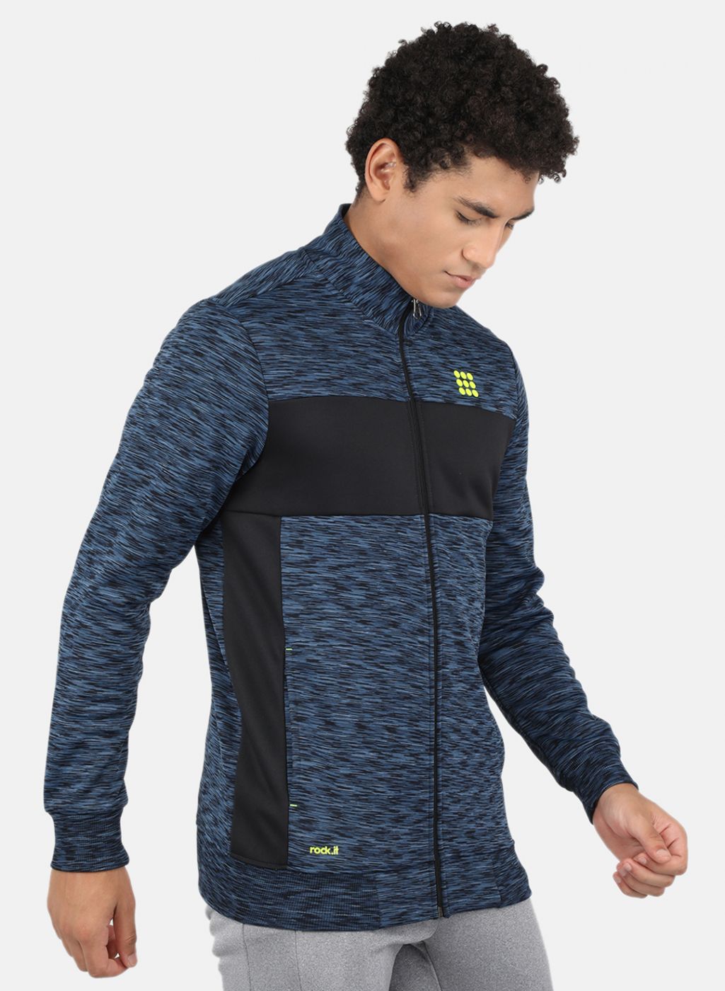 Rock.it Men Navy Blue Printed Sweatshirt