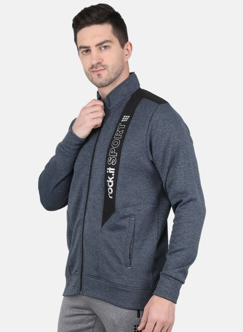 Rock.it Men Grey Printed Sweatshirt