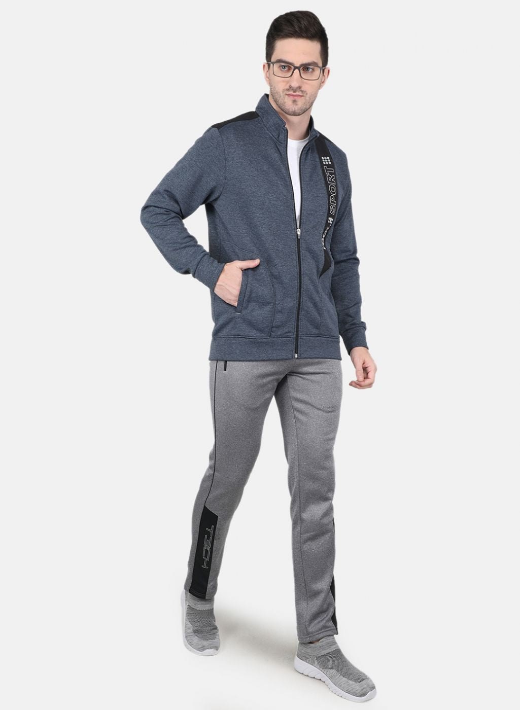 Rock.it Men Grey Printed Sweatshirt