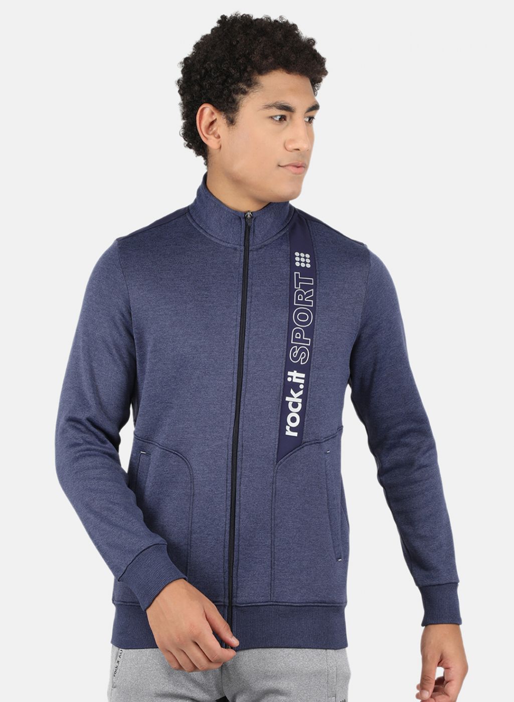 Rock.it Men Blue Printed Sweatshirt